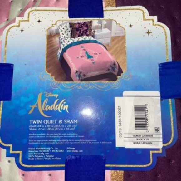 Disney Bedding Disney Aladdin Princess Jasmine Twin Quilt Sham
